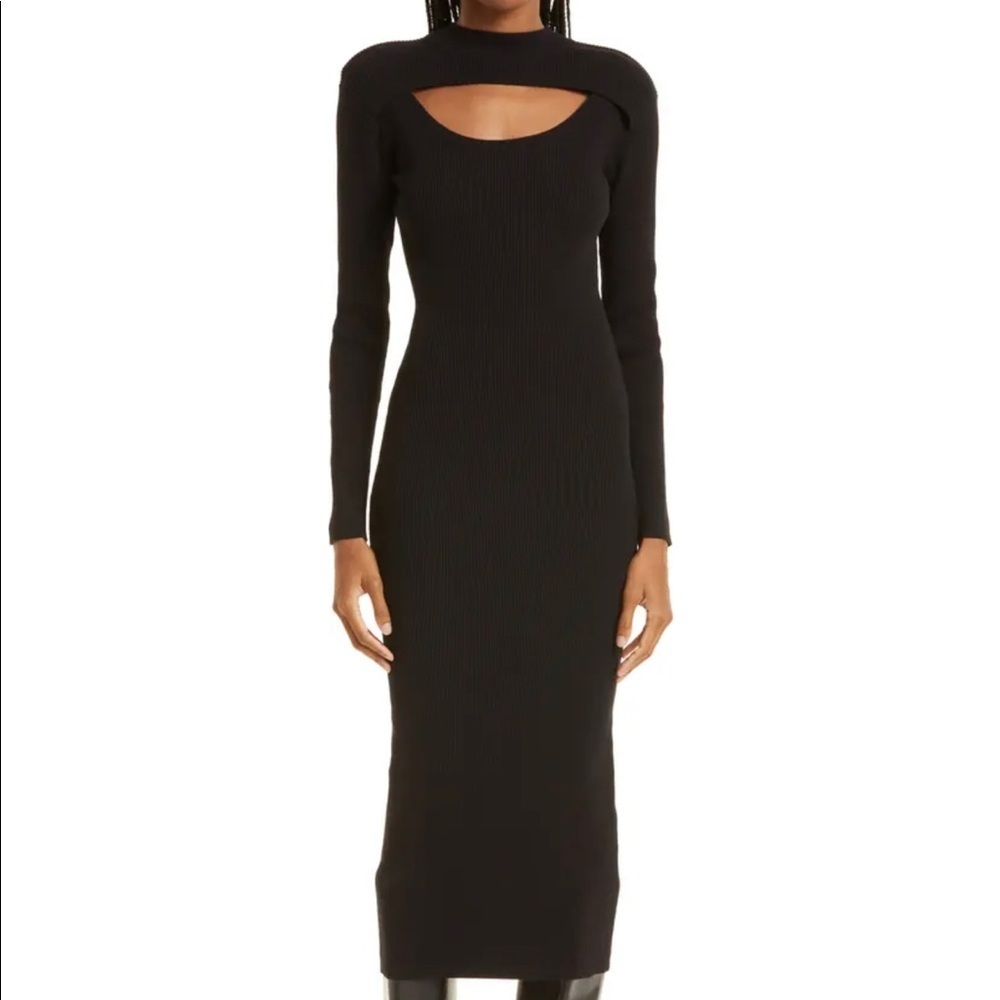 MUNTHE Abbat Cutout Ribbed Long Sleeve Body-Con Sweaterdress 36 | US 4